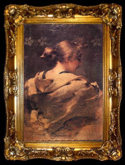 framed  Franciszek zmurko Portrait of a Young Woman, ta009-2